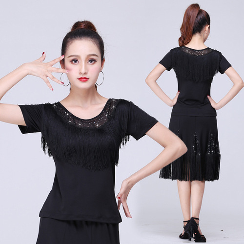 Square dance short-sleeved top S66