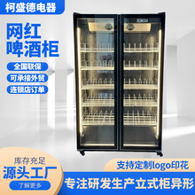 网红酒水柜啤酒饮料展示柜酒吧商用立式风冷无霜电铝丝玻璃门