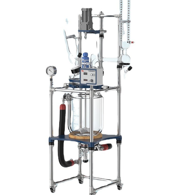 The manufacturer supplies 20L double-layer glass reactor with good…