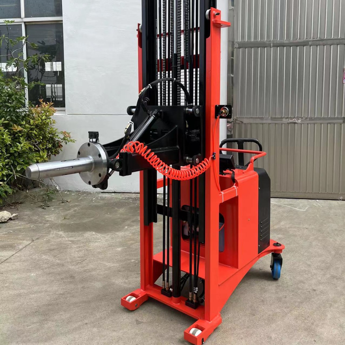 非标半电动卷材装卸车纸卷涨轴车卷膜搬运车升降自动旋转 上料车