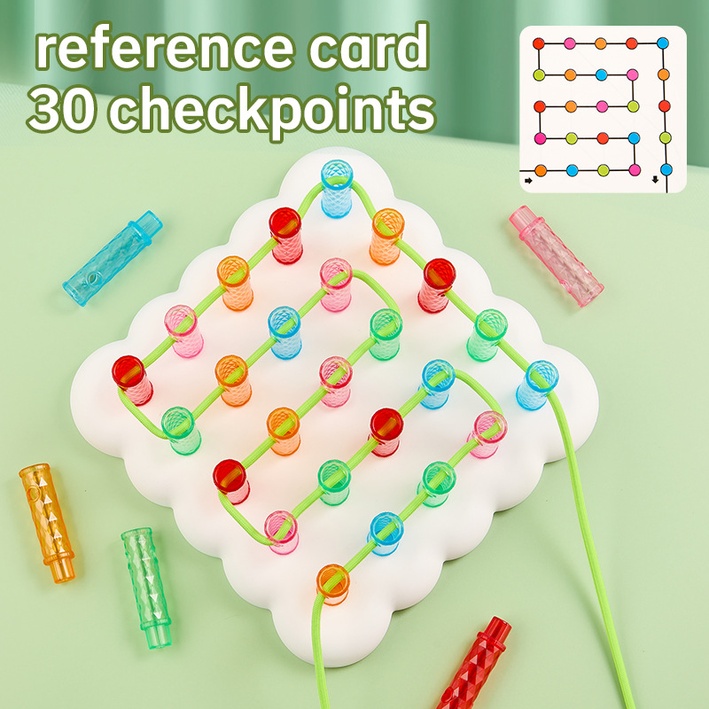 Amazon DIY cuerda de cristal puzzle dobles juegos de rompecabezas para niños