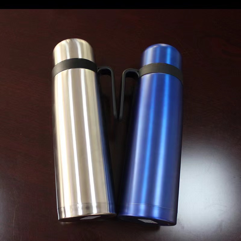 Taza portátil del vacío de la bala 1.0L del aislamiento térmico de la doble-capa caliente sudamericana del vacío del acero inoxidable con la manija