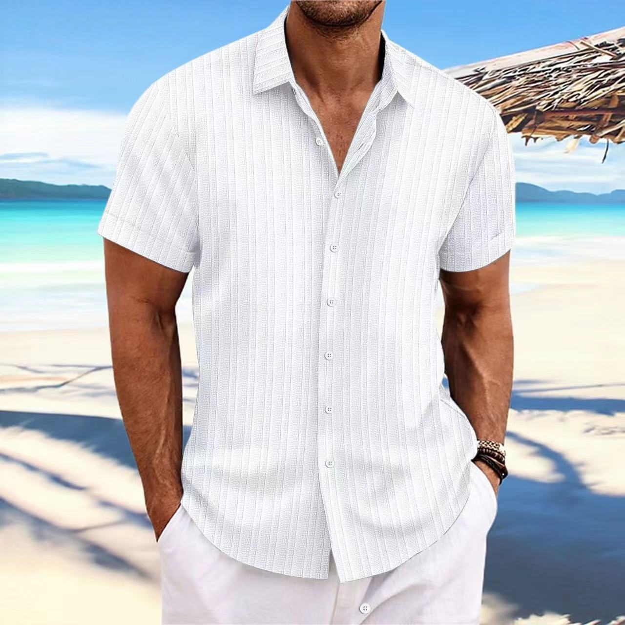 169g Weight Short Sleeve Sleeve Length Regular Sleeve Sleeve Type Cotton Blend, Cotton and Linen Fabric Type Regular Top Length Blouse Tops Type Casual, Street Occasion Turndown Neckline Loose Fit Type Solid Color Pattern Summer Season Men's Gender Simple Style, Classic Style Style Wholesale Men's Cotton Blend Cotton And Linen Simple Style Classic Style Solid Color Short Sleeve Men's Shirts 9