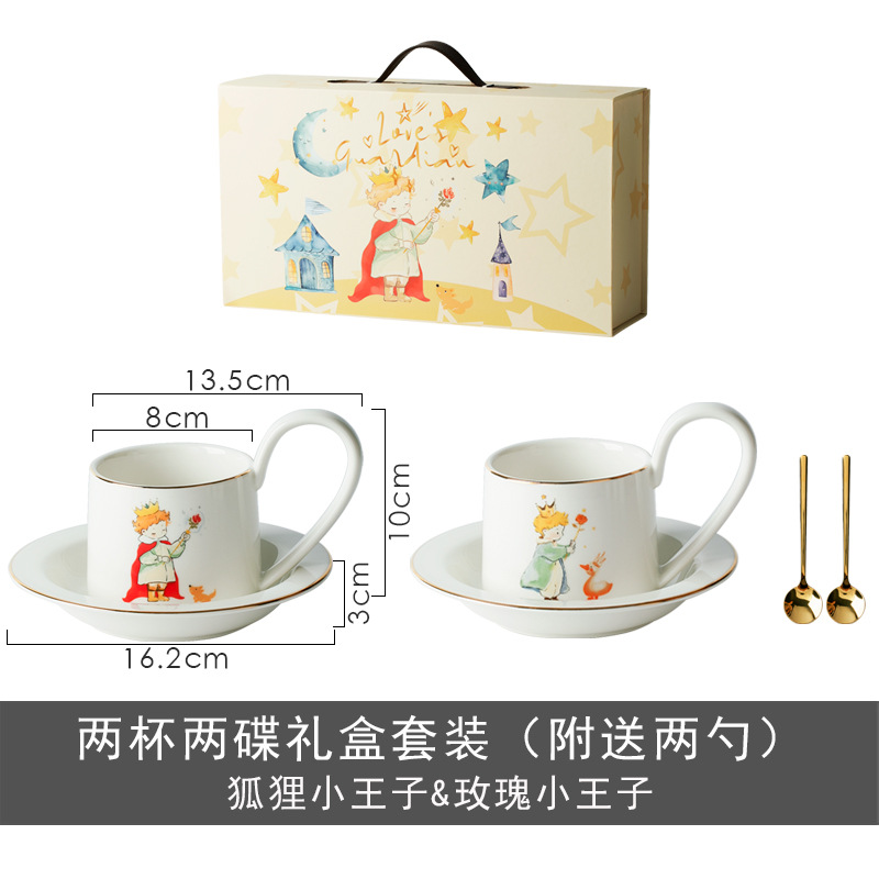 serie de tazas de café de platos pequeños princes set Phnom Penh taza de cerámica para el menú de la tarde regalo de boda