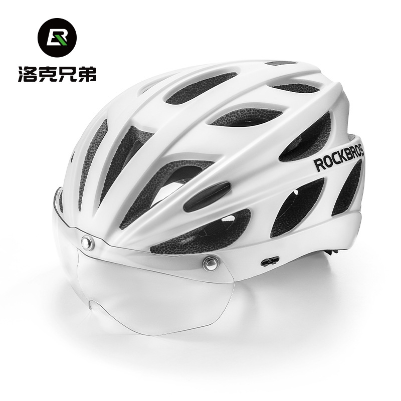 Locke Brothers Riding Helmet Goggles Color Changing Road Bike Mountain Bike Men's and Women's One-piece Helmet