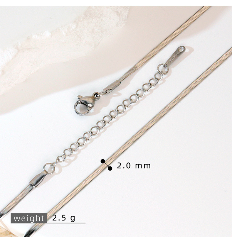 Chain Necklace Classification 10 PCS/Package 304 Stainless Steel Ball Chain Cord In Chain Snake Chain Diameter 2mm Chain Necklace Chain IG Style Geometric