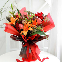 渐彩纸渐变色玫瑰防水鲜花包装纸花店花束包花纸水果花篮礼品装饰