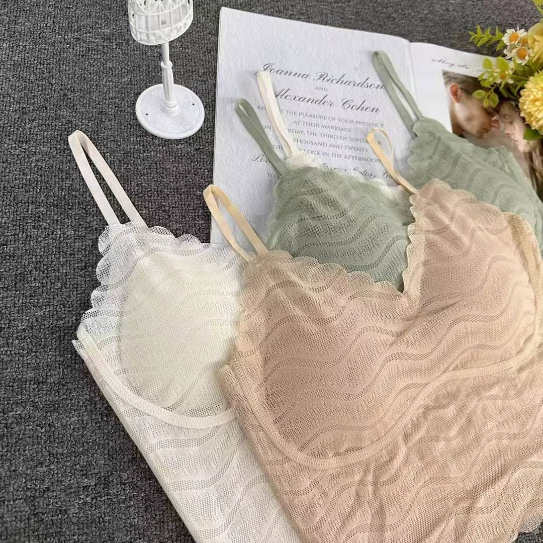 Nuevo algodón de látex sin marcas de alta calidad, chaleco de mujer sin anillo de acero, bra de yoga, ropa interior deportiva, mujer al por mayor