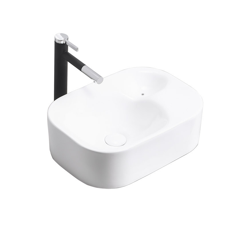 Nueva etapa arte cuenca integrado de cerámica Cuenca del hotel simple lavabo lateral delgada lavabo del baño