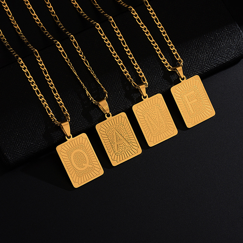 Universal fashionable necklace stainless steel with letters for men…