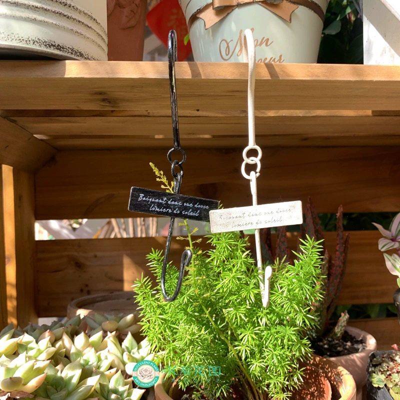 Садовые мелочи ZAKKA, винтажный кованый крючок, чугунное сердце, S-образный металлический крючок, цветочный горшок, настенный подвесной