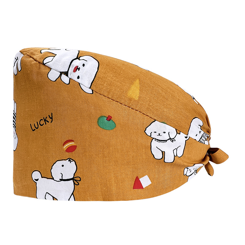 Quirófano sombrero mujer algodón quirúrgico encaje impreso enfermera sombrero nueva hebilla quimioterapia confinamiento masculino oral dental