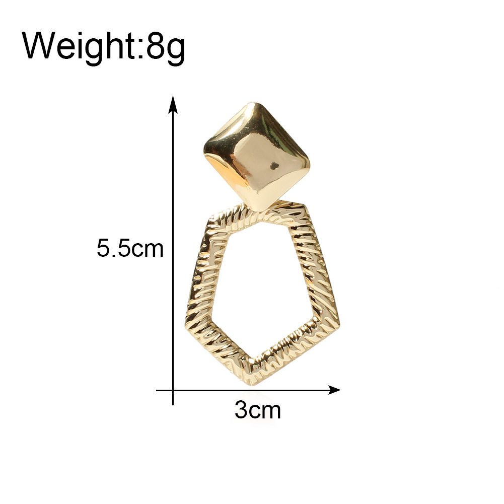 Ins Style Retro Luxurious Geometric Alloy Plating No Inlaid Women's Earrings display picture 1