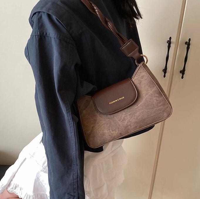 Bolsos de brazo de alta calidad de color de contraste para mujeres 2025 nueva moda versátil bolso de hombro de moda retro bolso cuadrado