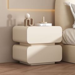 クリーム風ベッドの頭箱はシンプルで現代的な実木ベッドの頭の収納棚の家庭用ベッドの戸棚の寝室の小型ベッドのサイドの戸棚です。
