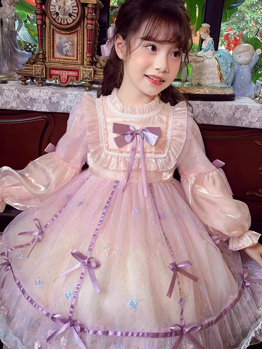 Весенний наряд маленькой принцессы, юбка, детское платье, стиль Lolita, западный стиль, тюль, подарок на день рождения
