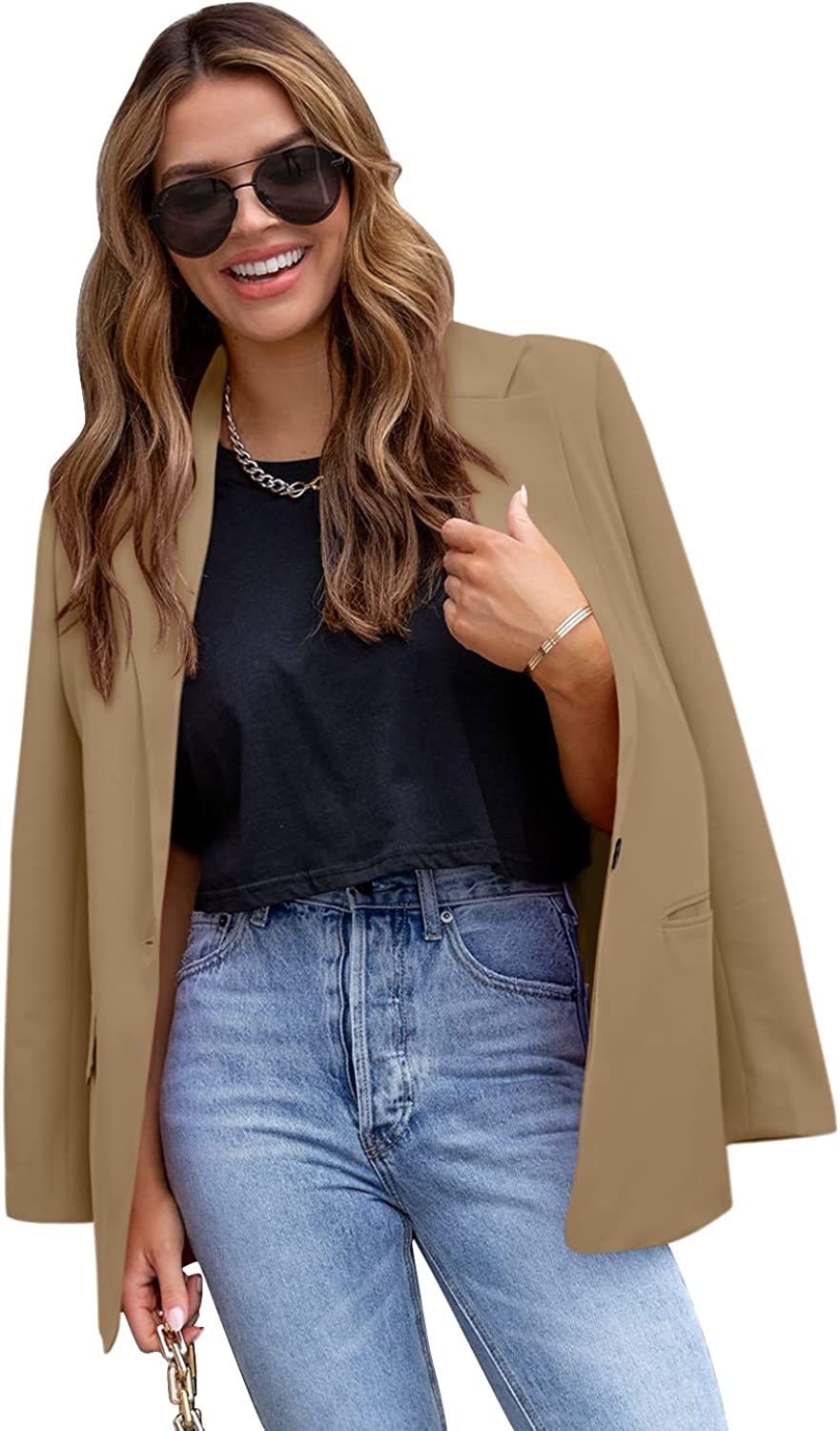420g Weight Blazer Outerwear Type Long Sleeve Sleeve Length Single Breasted Placket Type Polyester Fabric Type Blazer Tops Type 1 Piece Quantity Business, Cocktail Party Occasion Turndown Neckline Slim Fit Type Solid Color Pattern Spring, Autumn Season Women's Gender Pocket Design Elegant, Formal Style Women's Blazer Long Sleeve Blazers Pocket Elegant Formal Solid Color 15