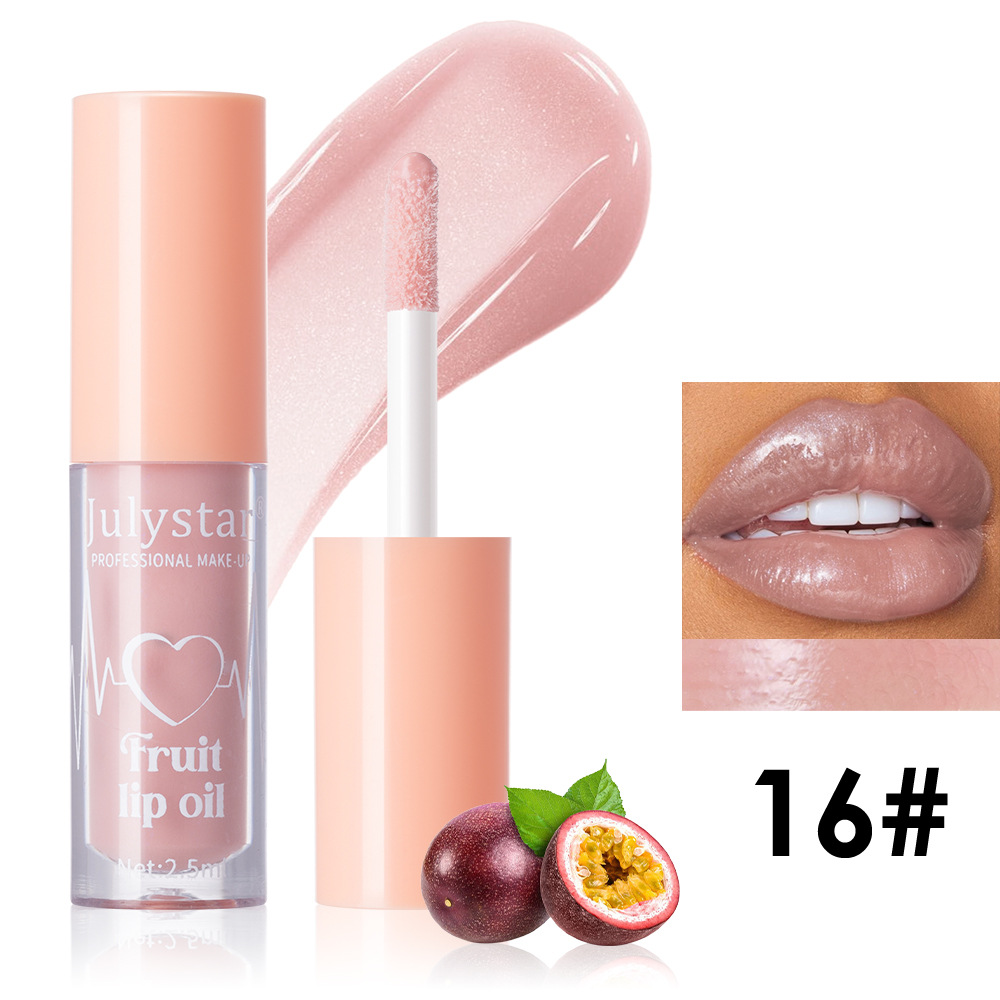 Julystar Fruit-Flavored Mirror Lip Gloss Moisturizing and Hydrating Ten-Color Set Water Gloss Lip Gloss Lipstick Wholesale undefined