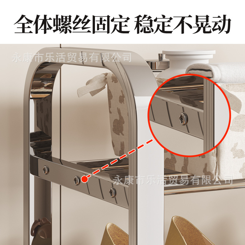 不锈钢鞋架子简易入户门口家用小窄鞋柜新款2025出租房多层置物架|undefined