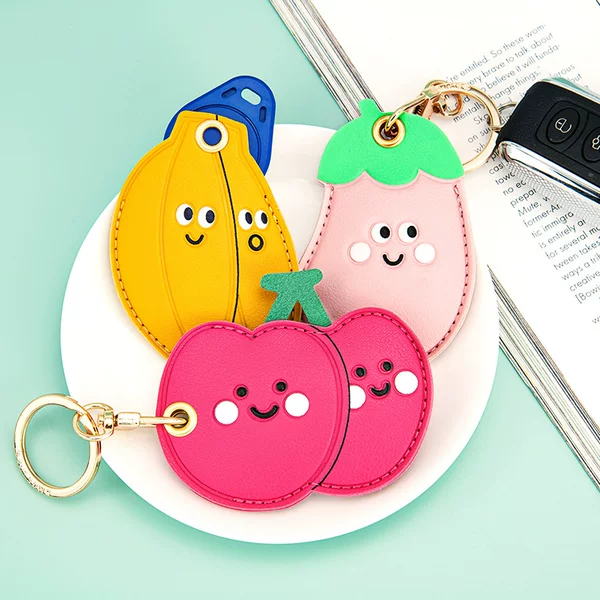 The eight door worm club nice entrance guard card set key chain pendant-eggplant/banana/cherry/small koi