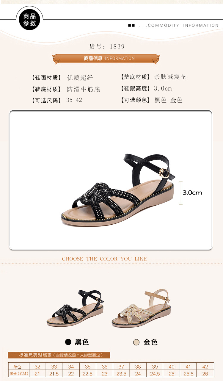 Sandal nữ quai chữ V đế bệt mềm hở mũi thoáng khí — màu đen chi tiết 4