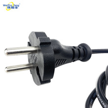 韩国KC两插工具头8字尾电脑电饭锅设备延长线16A韩国AC电源插头