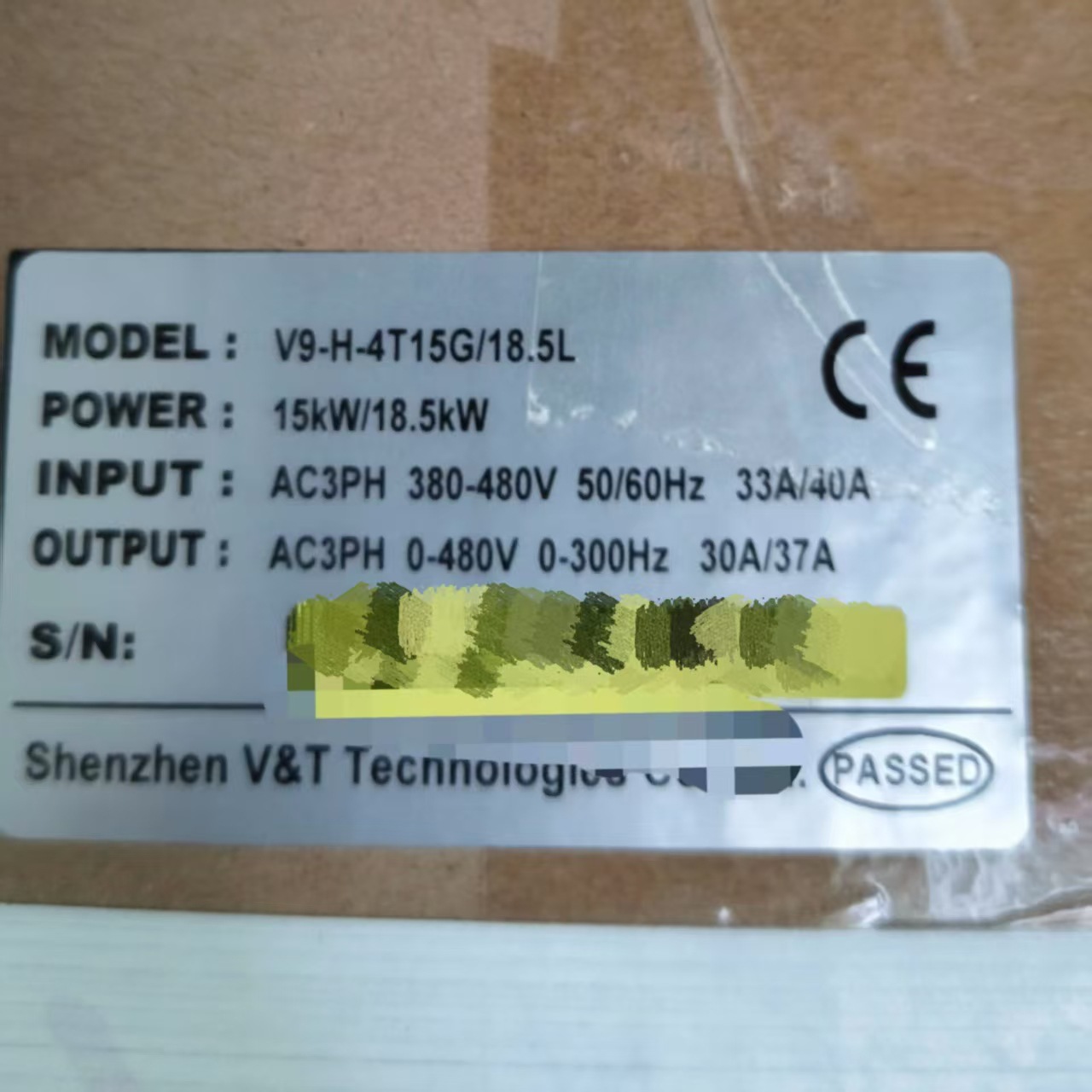 蓝海华腾V&T变频器V9-H-4T15G/18.5L