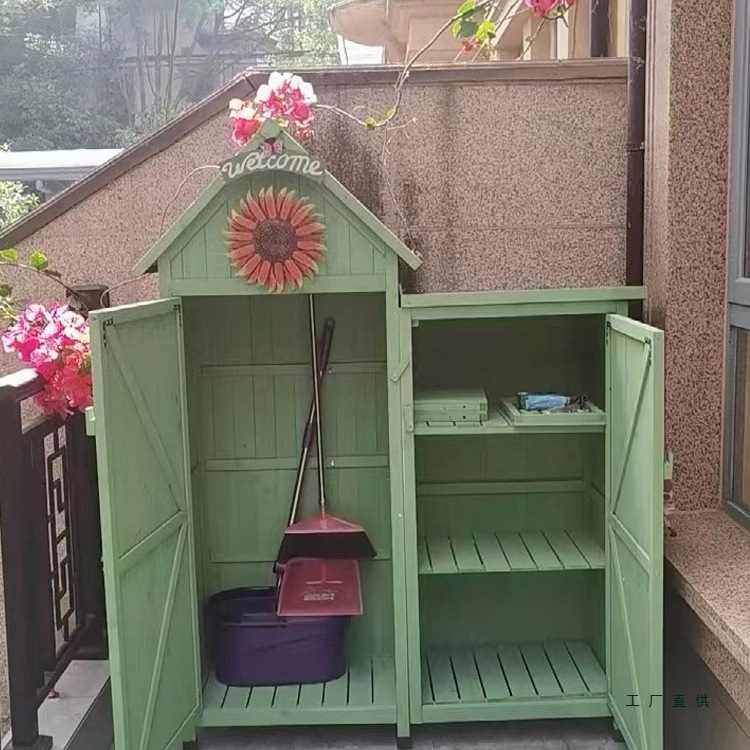 Gabinete al aire libre impermeable solar anticorrosivo patio balcón jardín al aire libre armario de herramientas armario de almacenamiento al aire libre