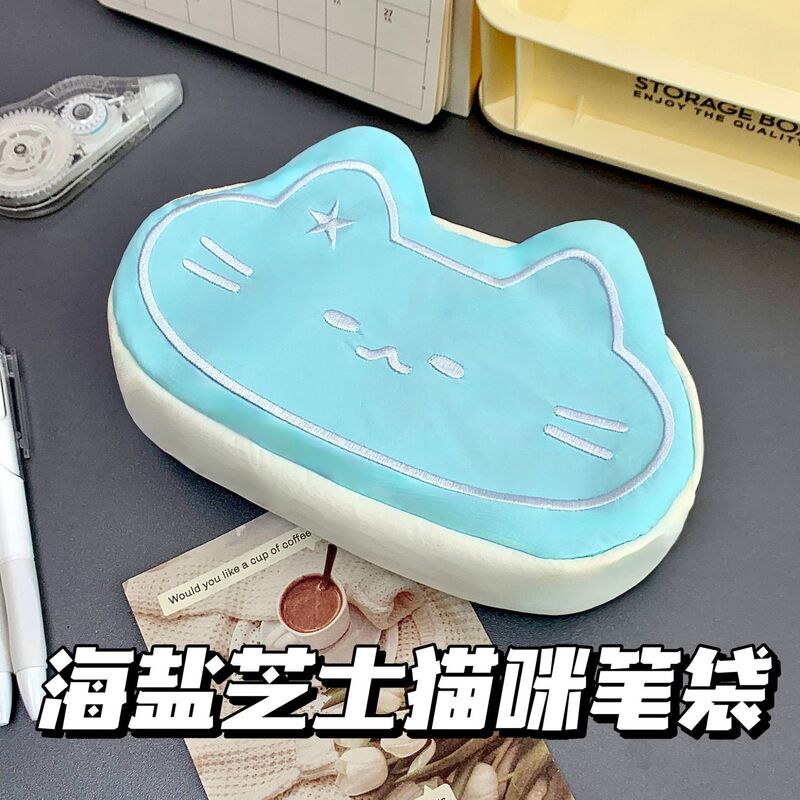 新品猫ペンケース学生大容量insペンケース高颜値文房具収纳袋罗猫かわいい化粧ポーチ|undefined