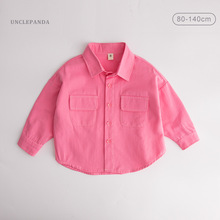 柔软亲肤，儿童衬衫男童春装纯棉上衣外套宝宝小童宽松韩版衬衣潮