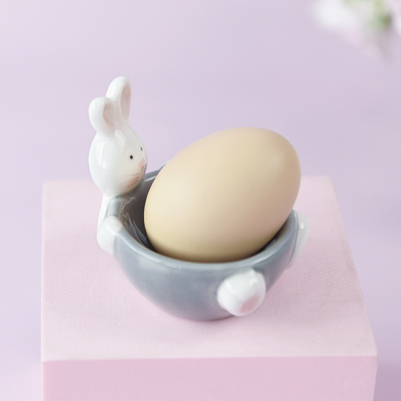 Cerámica huevo de cerámica decorativa de regalo de huevo irregular creativo único desayuno casero decorativo de plato de sabor