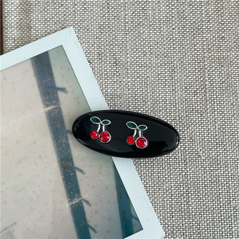 8g Weight Hair Clip Hair Accessories Type 1 Piece Quantity Casual, Daily Occasion Alloy, Plastic, Rhinestone Material Cherry Pattern All Seasons Season Women's Gender Cute, Lady Style Cute Lady Women's Cherry Alloy Plastic Rhinestone Hair Clip 12