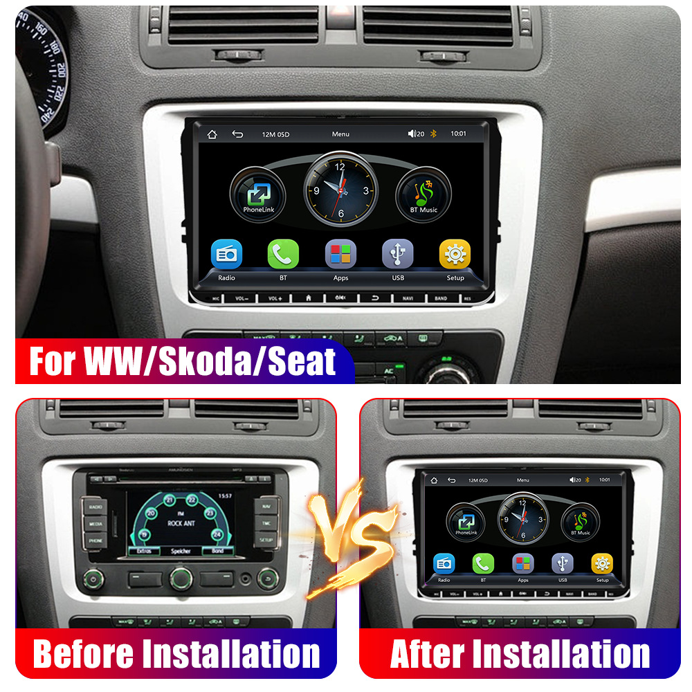 Exclusively for Cross-Border Sales, Volkswagen 9inch Linux Car Radio, Navigation Touch Screen, Multimedia Player