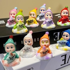 爆款卡通星星人diy潮玩萌粒网红对对碰公仔手工盲盒盲袋摆件批发