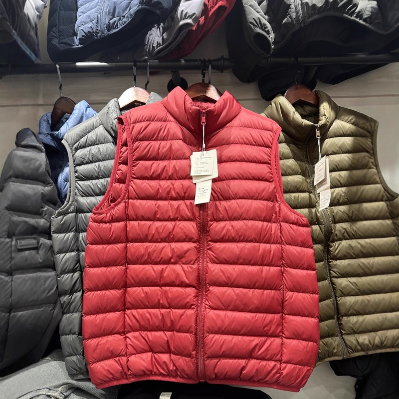90 down Lightweight down Vest Men's Vest Short down Jacket Ultra-Lightweight Ultra-Thin Vest Dad Middle-Aged and Elderly Winter