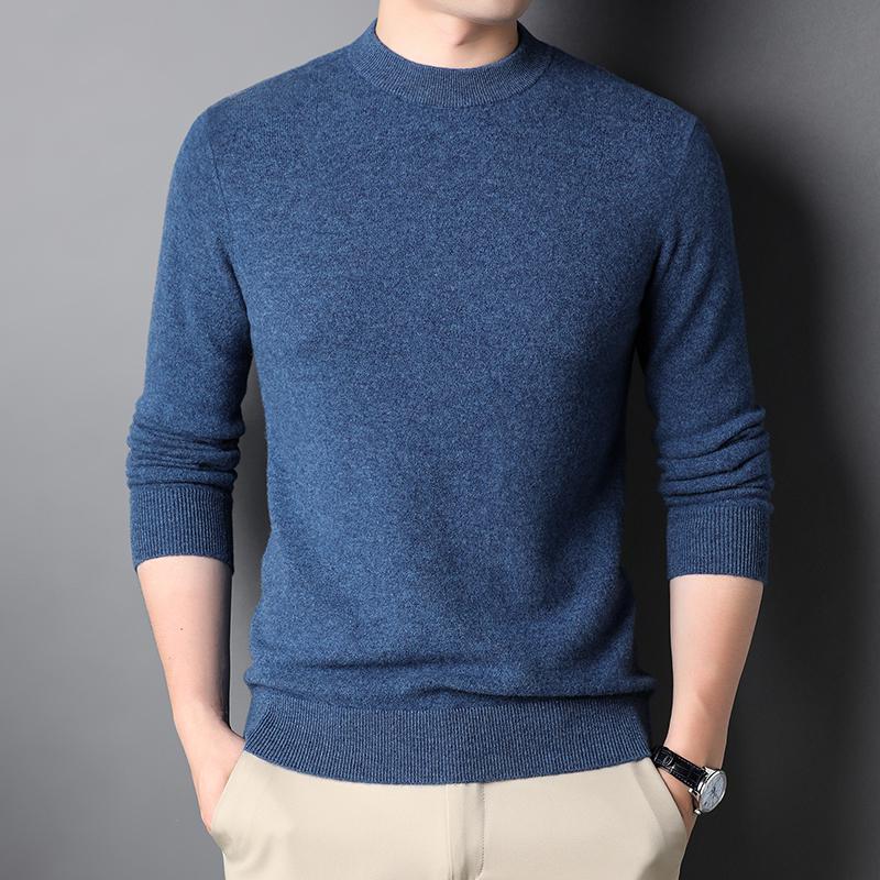 Knitted woolen demi-season soft keep warm solid color sweater