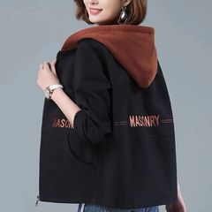 帽子付きのコートは女性の春と秋冬の新型の大きいサイズがゆったりしていて、痩せています。