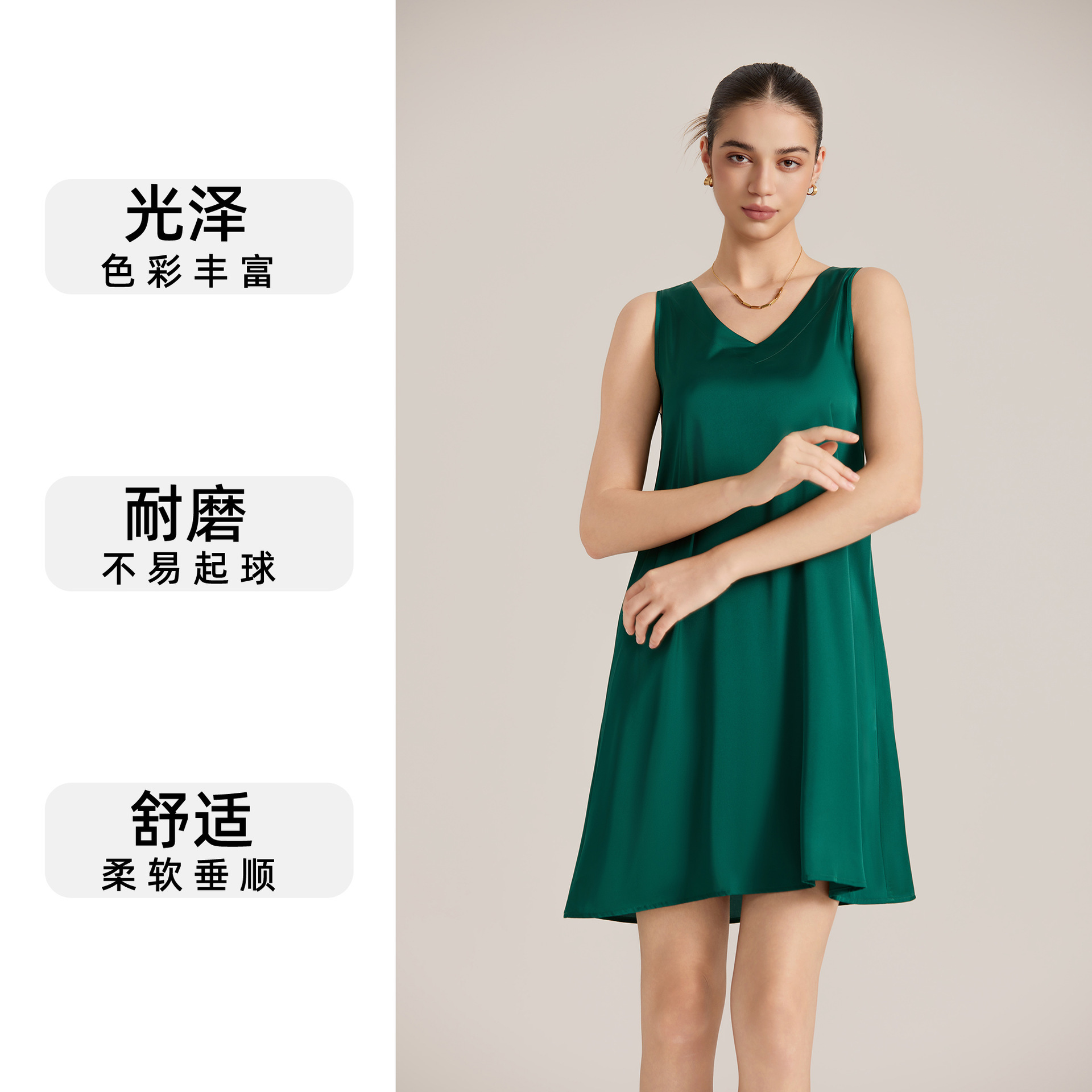 Nuevo pijama de Amazon mujer de verano satén chiffon pijama pijama de cuello V cinturón ancho cómodo ropa de hogar SQ25928