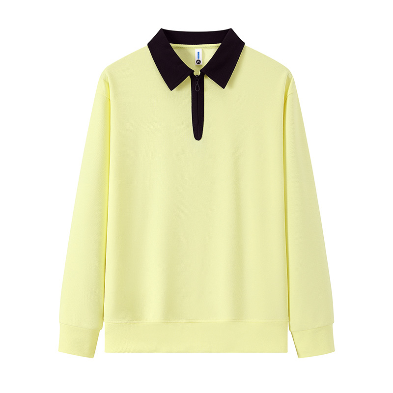 Collar medio cremallera elástico cuerpo de entrenamiento de manga larga ropa de trabajo grupo herramienta suéter logotipo personalizado impresión