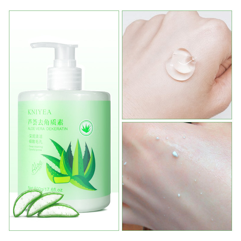 【 500ml large bottle 】 Live streaming hot style aloe vera exfoliating and dead skin cleaning facial and whole body scrub scrub scrub