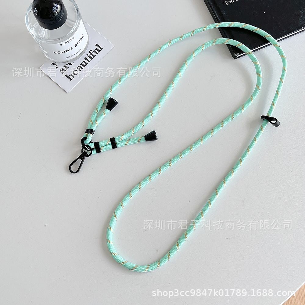 Personalidad japonesa y coreana de doble botón colgante colgante de doble botón colgante ajustable de hombro colgante de cuello para teléfono móvil bolso universal cuerda de botella de agua