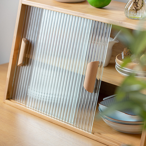 Small glass storage cabinet, kitchen cabinet, desktop storage cabinet, tea water cabinet, home dining cabinet, solid wood display cabinet