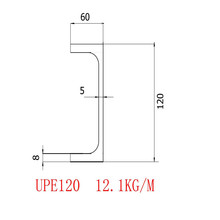 欧标槽钢UPE120规格120*60*5*8CE认证批发价格