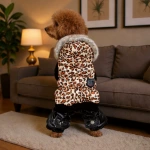 定制欧美风小型犬棉服四腿宠物羽绒服 冬季加绒加厚狗狗棉衣批发