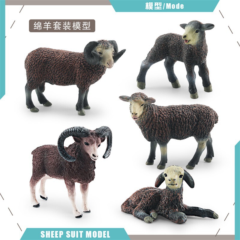 Cross-Border Simulated Alpaca Sheep Wild Animal Model Merino Lamb Black Sheep Children's Cognitive Ornaments Toys Cross-Border Simulated Alpaca Sheep Wild Animal Model Merino Lamb Black Sheep Children's Cognitive Ornaments Toys