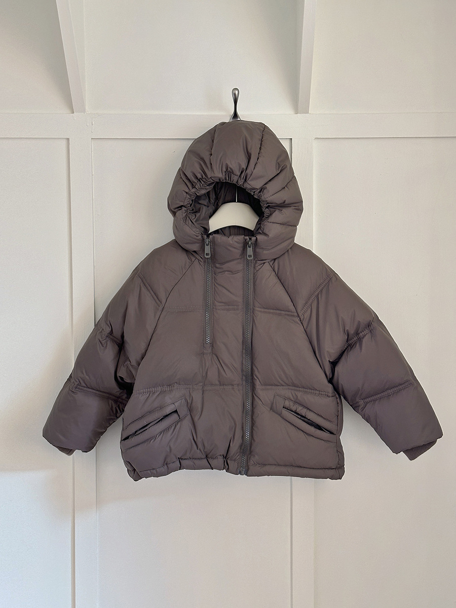 Niños otoño y invierno coreano corto con capuzas ropa de ocio para niños y niñas ropa de seda de plumón abrigo al por mayor