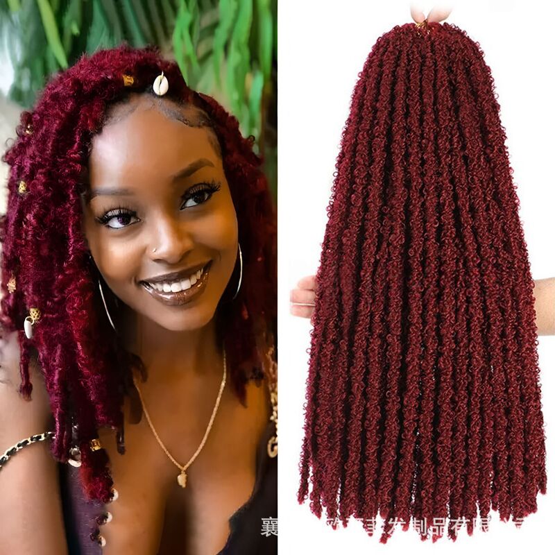 European and American Butterfly Faux Locs African Dreadlocks Hair Extensions Amazon Crochet Hair Wig