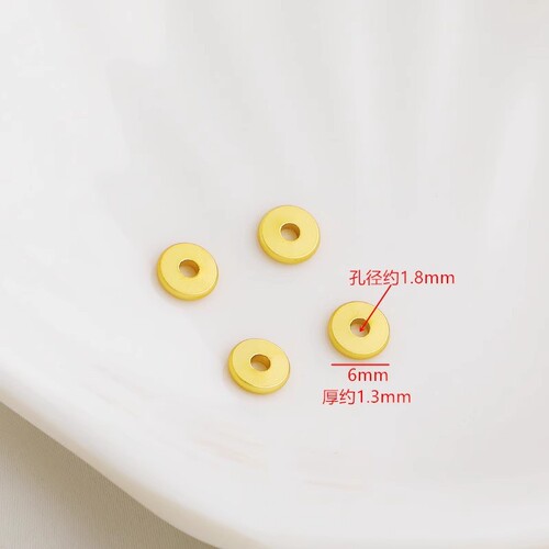 14K gold-filled beads scattered pearl glossy flat spacers handmade diy bracelets and anklets jewelry accessories accessories materials