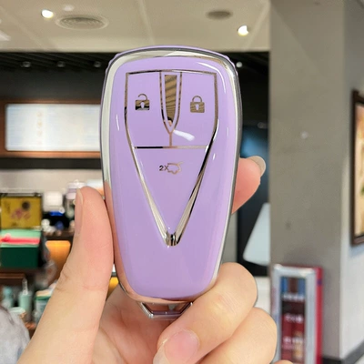 Changan cs75plus Car Car key bag - changan-c-model-3-button-charming-purple-single-shell