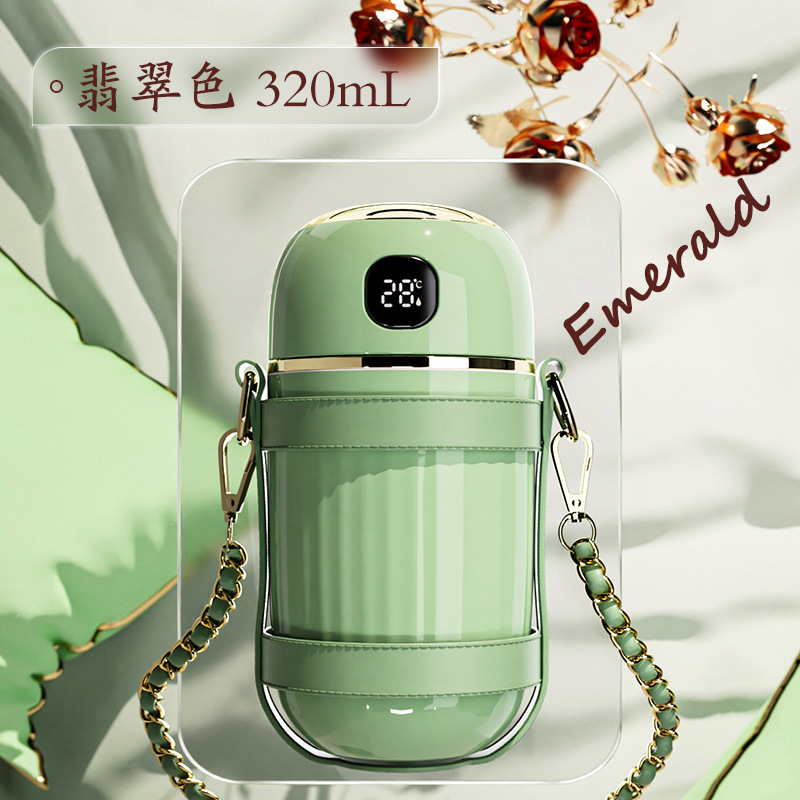 Botella de Agua Inteligente 316 de Alta Gama para Mujer, con Aislamiento, Estilo Mochila, Caja de Regalo, Medición Inteligente de Temperatura, Caja de Regalo